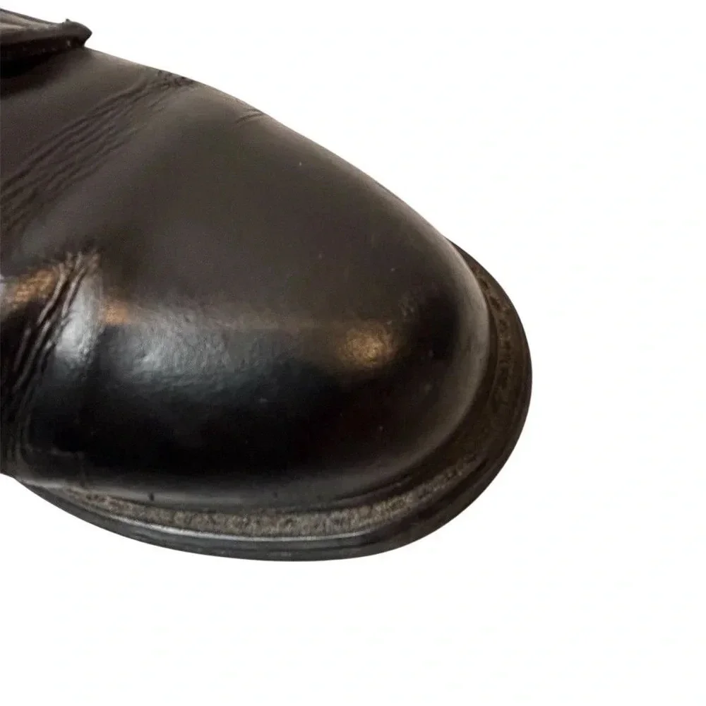 Bates Men's Black Leather Lace-Up‎ Work Oxford Shoes Size 6.5